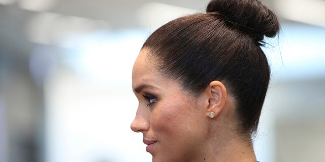 Meghan, the Duchess of Sussex looks on during a visit to the Association of Commonwealth Universities, at the University of London, Thursday, Jan. 31, 2019, her first official visit with the ACU in her new role as Patron of the international organisation which is dedicated to building a better world through higher education. 