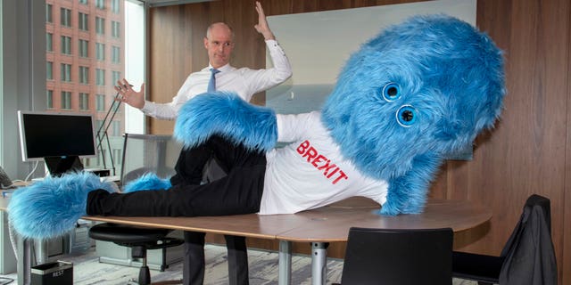 Foreign Minister Stef Blok tweeted the picture of a giant monster mascot laying on his desk sporting a “Brexit” T-shirt. “Make sure Brexit doesn't sit – or lie – in your way,” Blok wrote.