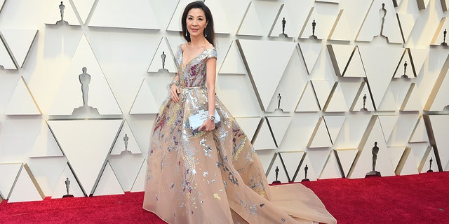 Michelle Yeoh arrives at the Oscars on Sunday, February 24, 2019, at the Dolby Theater in Los Angeles.