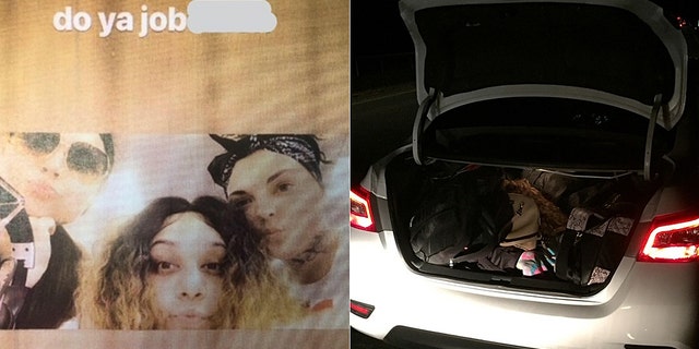 The social media post allegedly made by suspects taunting police, according to police.