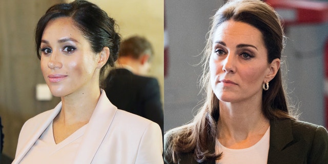 According to 'Finding Freedom,' Kate Middleton (right) allegedly felt she and Meghan Markle (left) didn't have much in common 'other than the fact that they lived at Kensington Palace.'