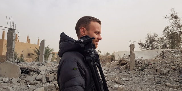 Thomas McClure, a 24-year-old local of a United Kingdom, is concerned in investigate and removing a newly-minted “Rojava Information Center” off a ground.