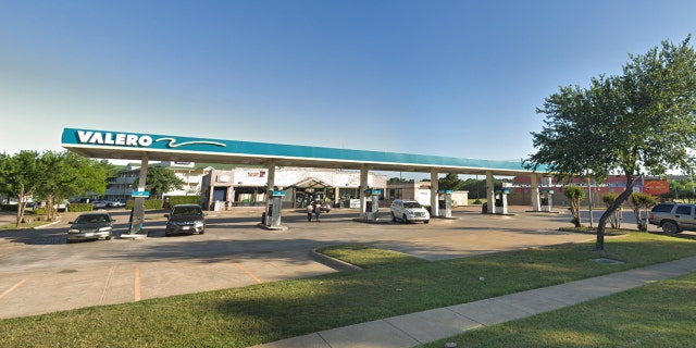 The shooting took place early Friday at the Valero gas station in Lewsville, Texas, located northwest of Dallas.