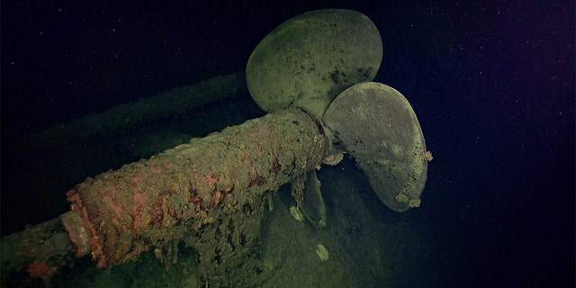 A propeller at the Hiei wreck. (RV Petrel)