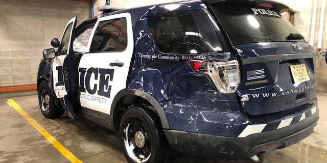 The officer involved in the crash was not injured, officials said.