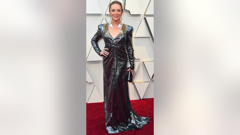 Annie Starke arrives at the Oscars on Sunday, Feb. 24, 2019, at the Dolby Theatre in Los Angeles. (Photo by Jordan Strauss/Invision/AP)