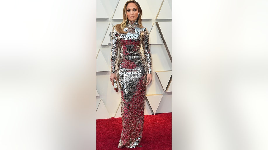 Jennifer Lopez arrives at the Oscars on Sunday, Feb. 24, 2019, at the Dolby Theatre in Los Angeles. (Photo by Jordan Strauss/Invision/AP)