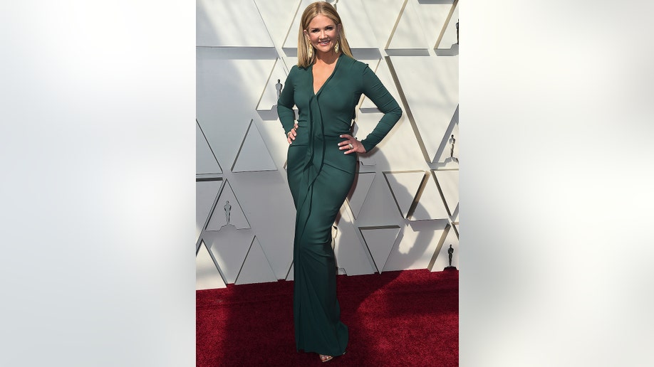 Nancy O'Dell arrives at the Oscars on Sunday, Feb. 24, 2019, at the Dolby Theatre in Los Angeles. (Photo by Jordan Strauss/Invision/AP)