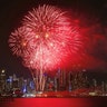 Fireworks celebrating the Lunar New Year illuminate the sky over midtown Manhattan in New York City, Feb. 11, 2019.