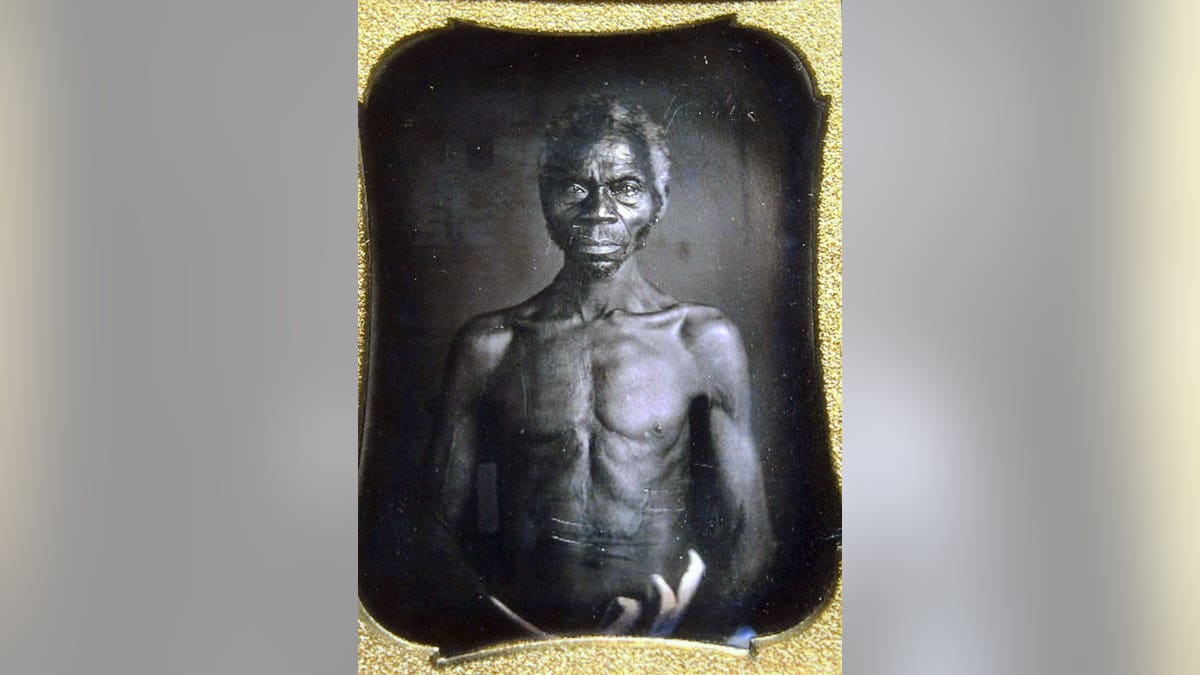 This July 17, 2018 copy photo shows an 1850 Daguerreotype of Renty, a South Carolina slave who Tamara Lanier, of Norwich, Conn., said is her family's patriarch. The portrait was commissioned by Harvard biologist Louis Agassiz, whose ideas were used to support the enslavement of Africans in the United States. Lanier filed a lawsuit on Wednesday, March 20, 2019, in Massachusetts state court, demanding that Harvard turn over the photo and pay damages.