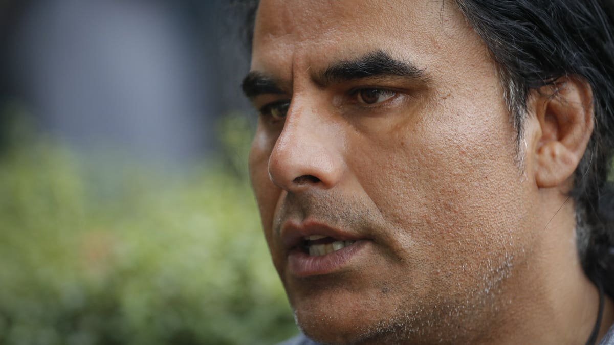 Abdul Aziz, survivor of mosque shooting speaks to Associated Press during an interview in Christchurch, New Zealand, Saturday, March 16, 2019. Aziz, 48, is being hailed as a hero for preventing more deaths during Friday prayers at the Linwood mosque in Christchurch. The gunman killed 49 people after attacking two mosques in the deadliest mass shooting in New Zealand’s modern history. Seven were killed at the Linwood mosque.