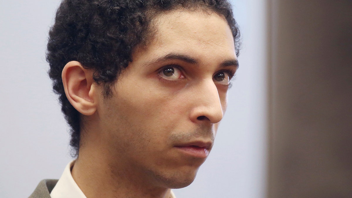 FILE - In this May 22, 2018, file photo, Tyler Barriss, of California, appears for a preliminary hearing in Wichita, Kan. Barriss, who pleaded guilty to 51 charges related to fake emergency calls and threats will be sentenced in federal court in Wichita, Friday, March 29, 2019, and could face decades in prison.