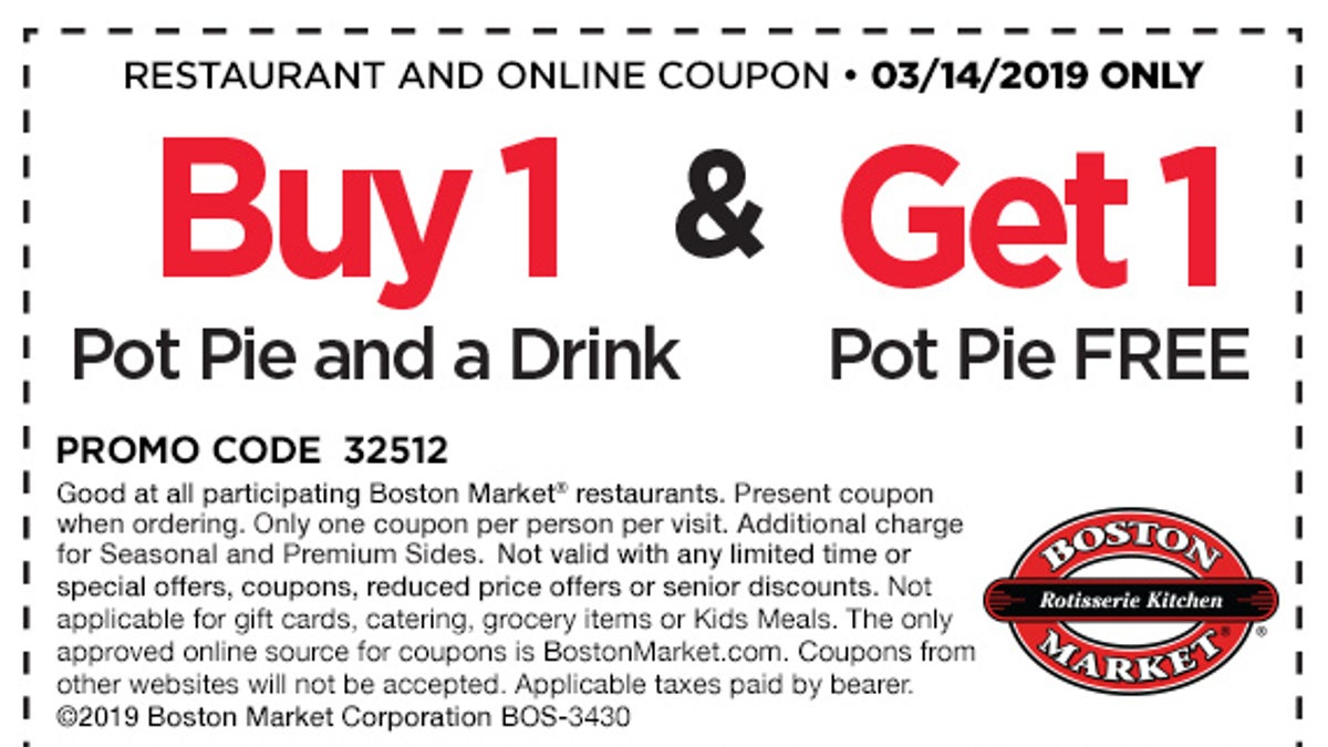 Boston market promo deals code