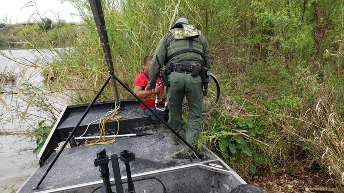 A double amputee from Guatemala was rescued an island in the middle of the Rio Grande River in Texas on Wednesday.