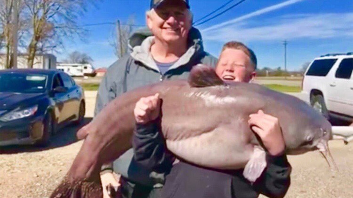 A Texas boy may have secured a junior state record after reportedly catching a roughly 67-pound catfish over the weekend.