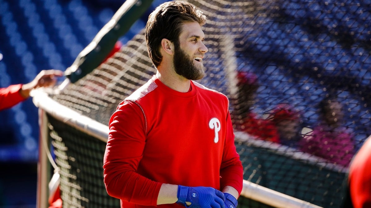Bryce Harper was drafted by the Washington Nationals in 2010. He signed with the Philadelphia Phillies in February.