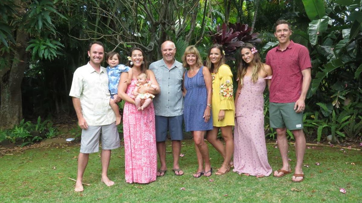Jim Burns with his family.