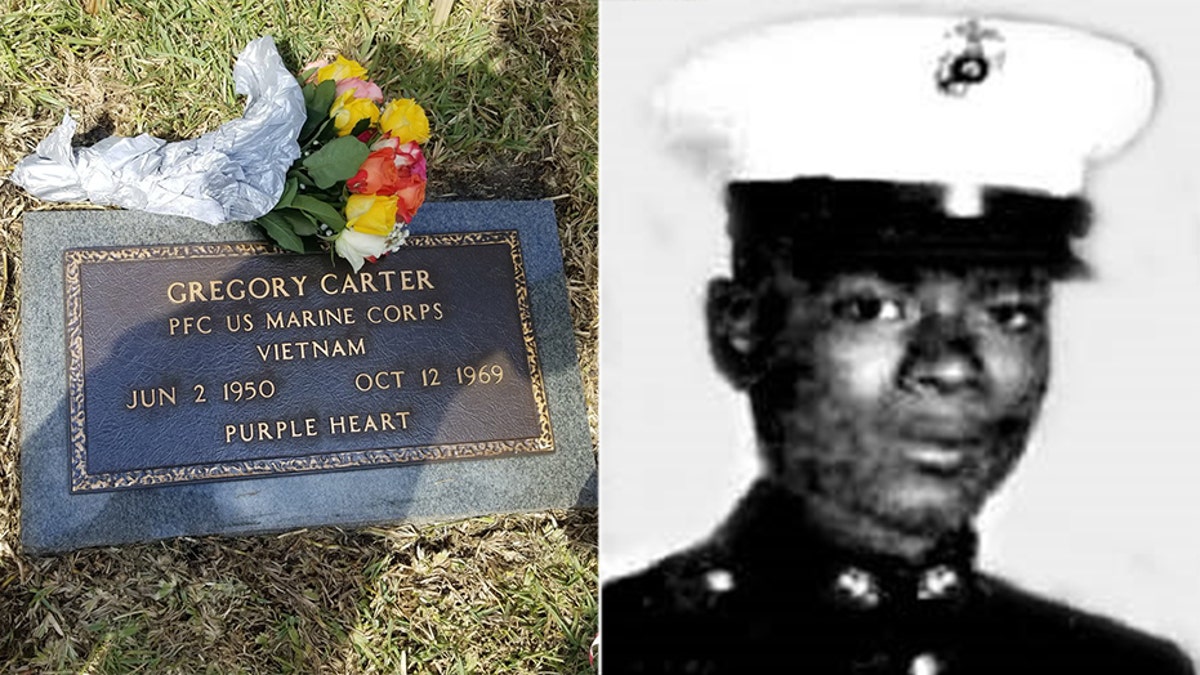 Fort Lauderdale dedicated a bronze grave marker Saturday for native son Gregory Carter who was killed in action in Vietnam after joining the Marines and whose burial spot was unmarked for 50 years.