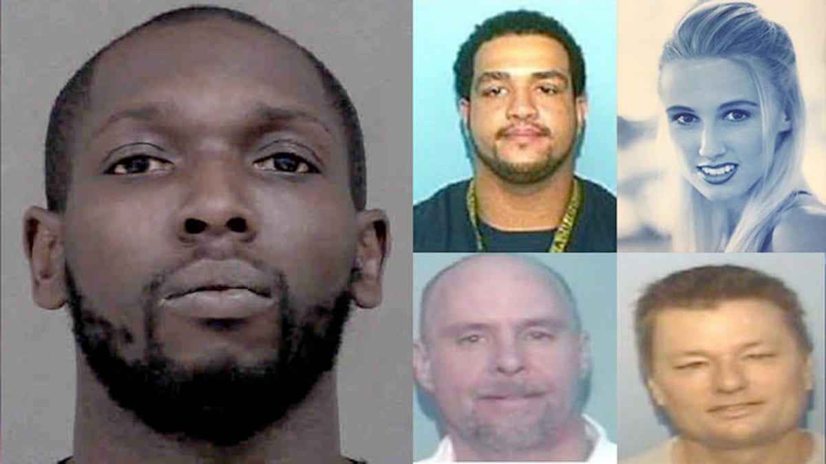 Dominick O'Neill Daise, 32, was arrested in connection with the killings of Timothy Stone (top left,) Cherilyn Crawford (top right), William Royster, and Andrew Babyak.