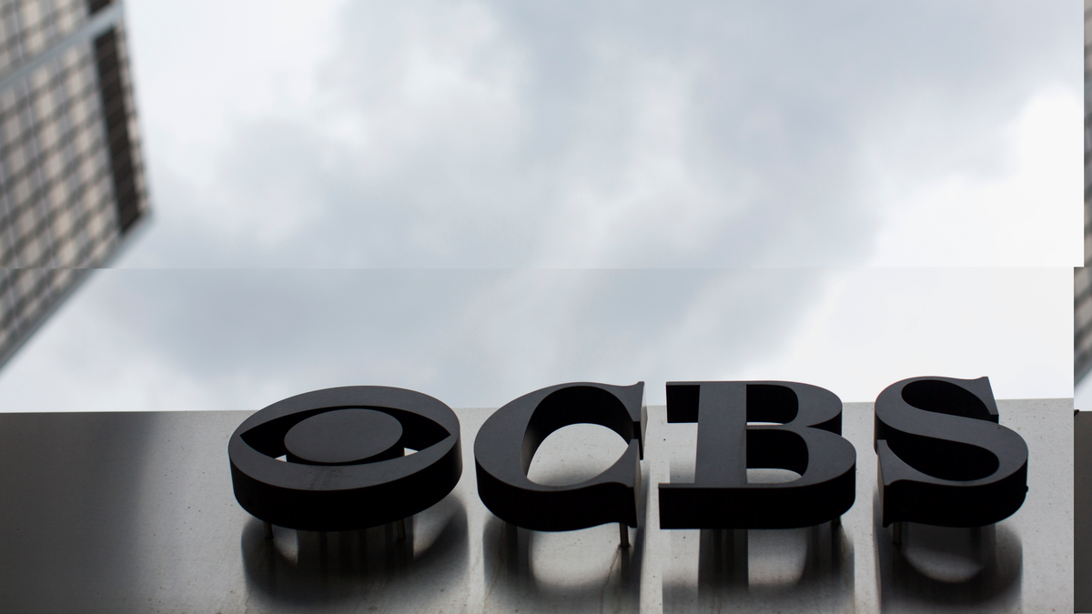 This photo shows the CBS logo at the company's broadcast center in New York. (Associated Press)