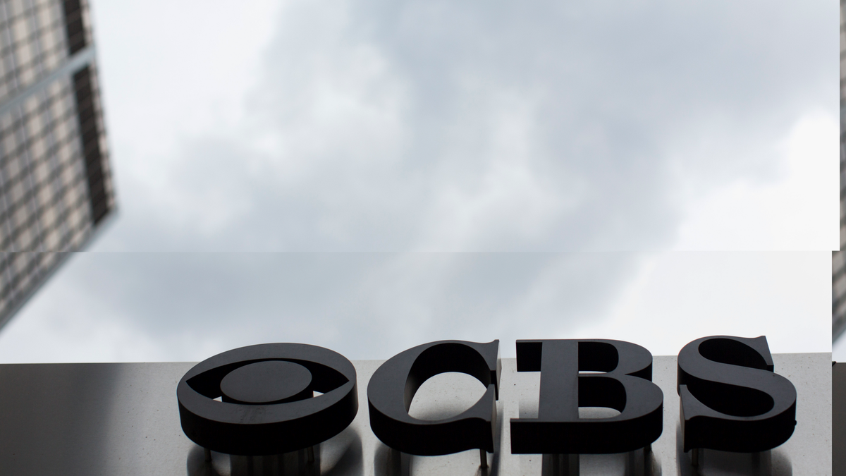 This photo shows the CBS logo at the company's broadcast center in New York. (Associated Press)