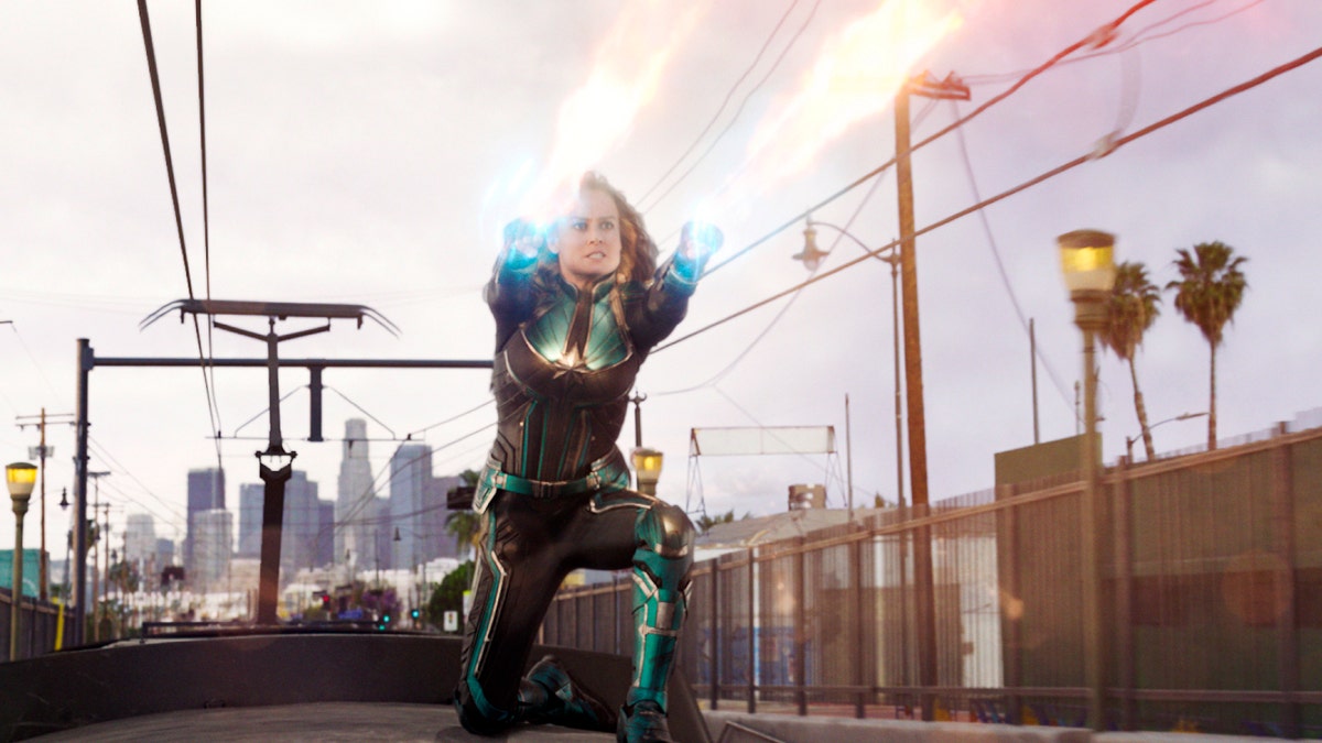 This image released by Disney-Marvel Studios shows Brie Larson in a scene from 