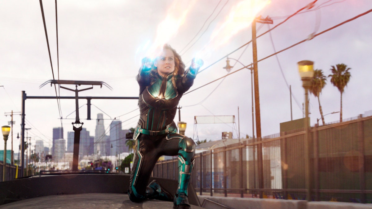 This image released by Disney-Marvel Studios shows Brie Larson in a scene from 