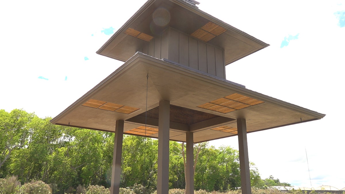 Creators claim this bat house at the Patch of Heaven sanctuary is the largest in the world.
