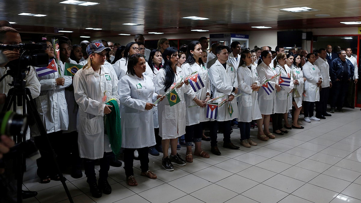 Cuban doctors at the Jose Marti International Airport in Havana, Cuba on November 23, 2018. REUTERS/Fernando Medina