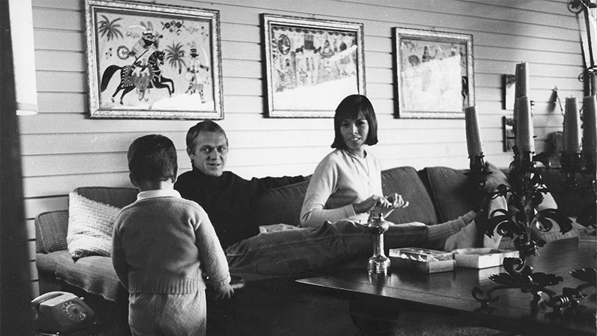 Steve McQueen with his family.