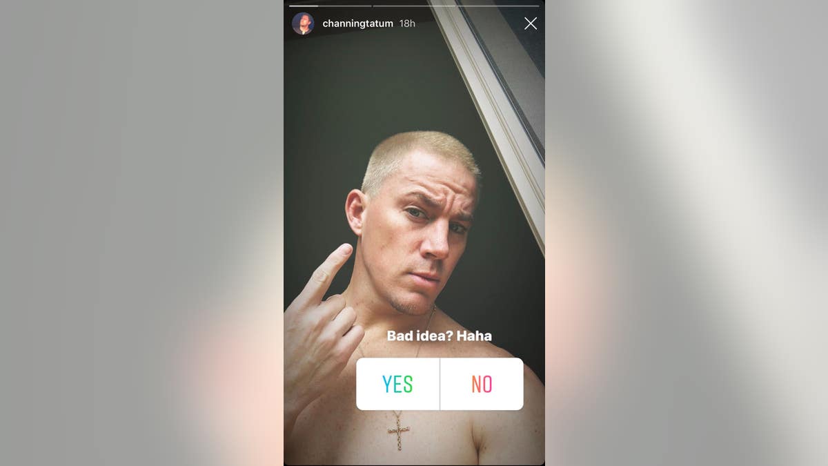 Channing Tatum asked fans if his new look was a "bad idea."
