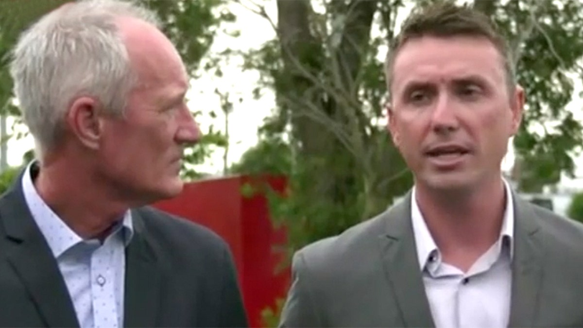 Australia's One Nation party officials, Steve Dickson (right) and James Ashby (left)  have blamed alcohol on a recording in which they apparently sought a donation from the U.S. National Rifle Association in an effort to change gun laws in the country.