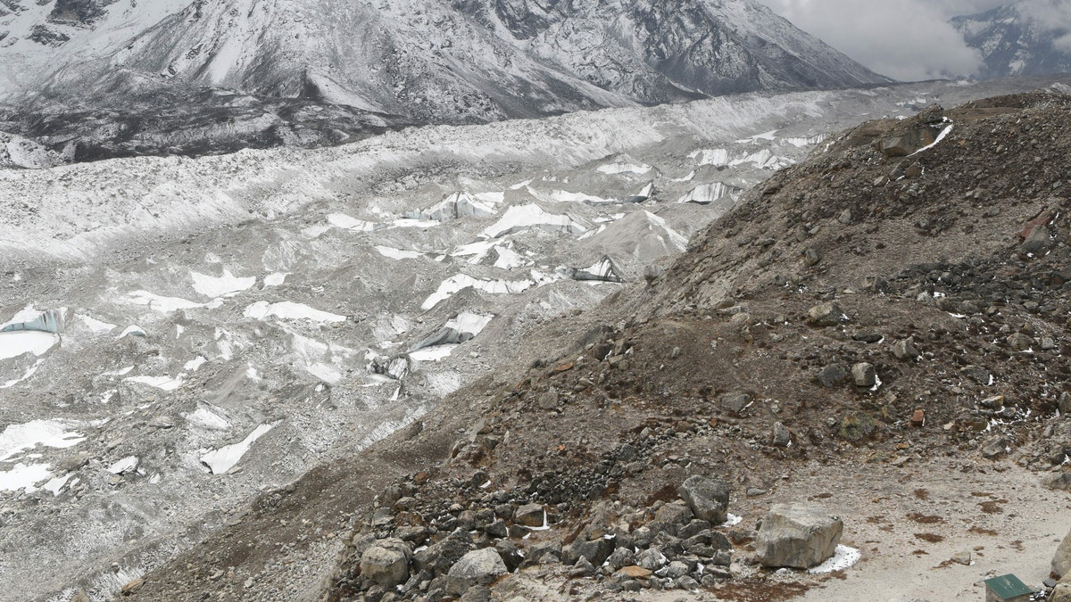 The Khumbu glacier.