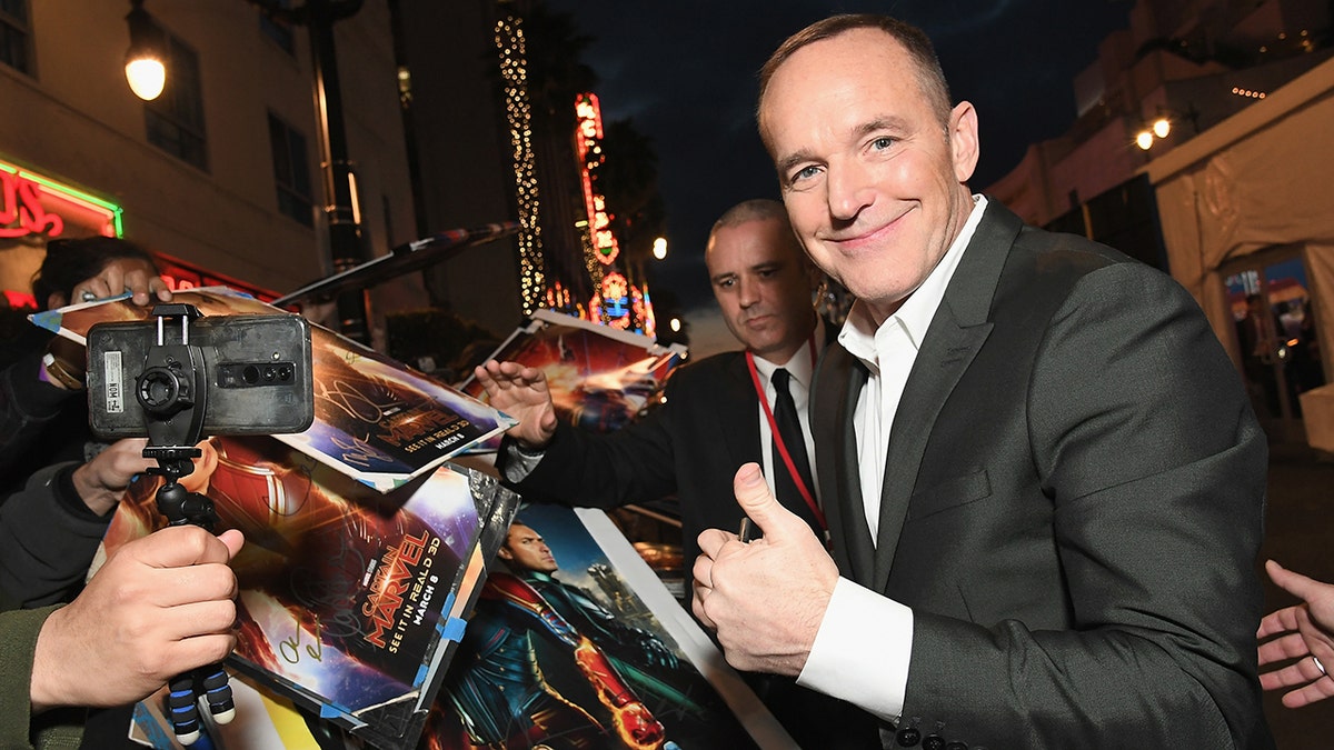 Actor Clark Gregg attends the Los Angeles World Premiere of Marvel Studios' "Captain Marvel" at Dolby Theatre on March 4, 2019 in Hollywood, Calif.