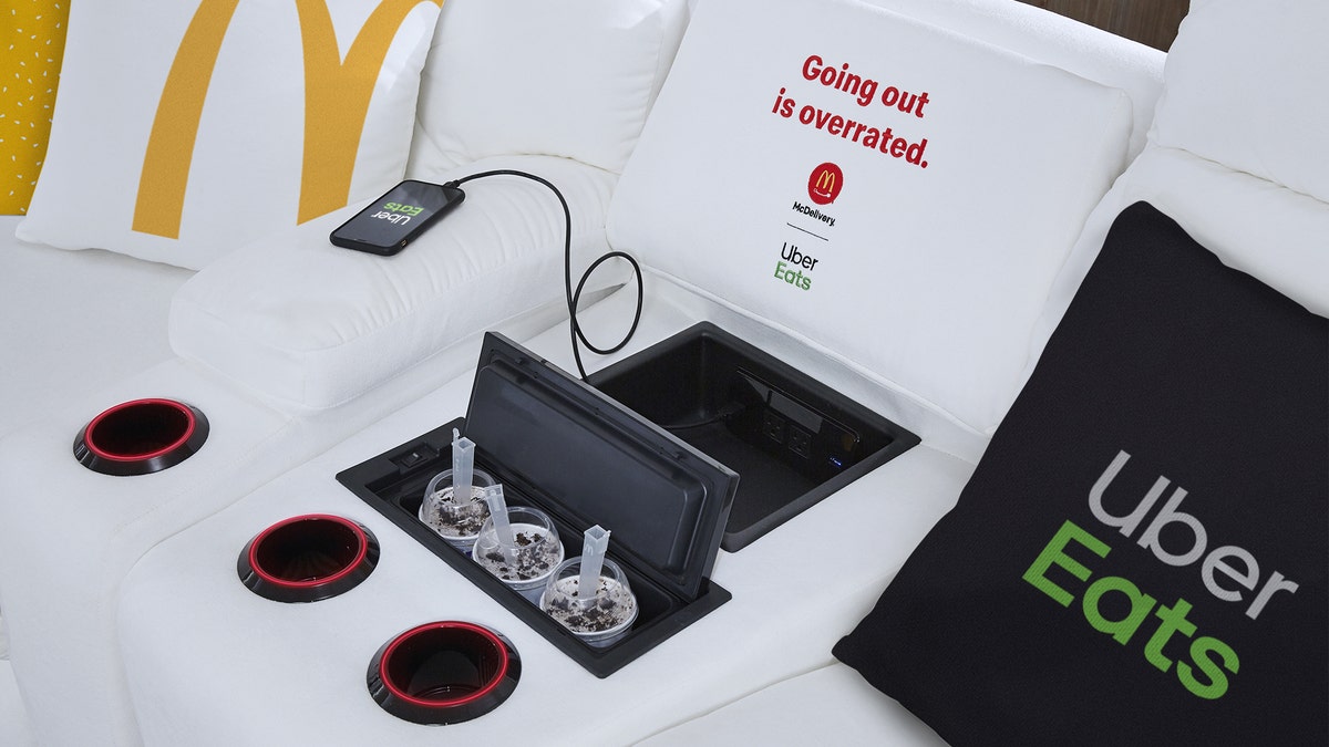 The "McDelivery Couch" comes with a built-in McFlurry chiller.