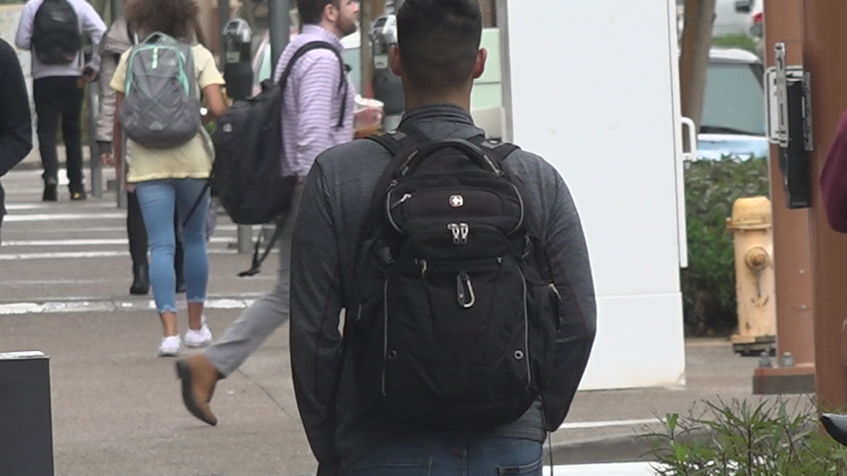 Students walk on Arizona State University's downtown Phoenix campus