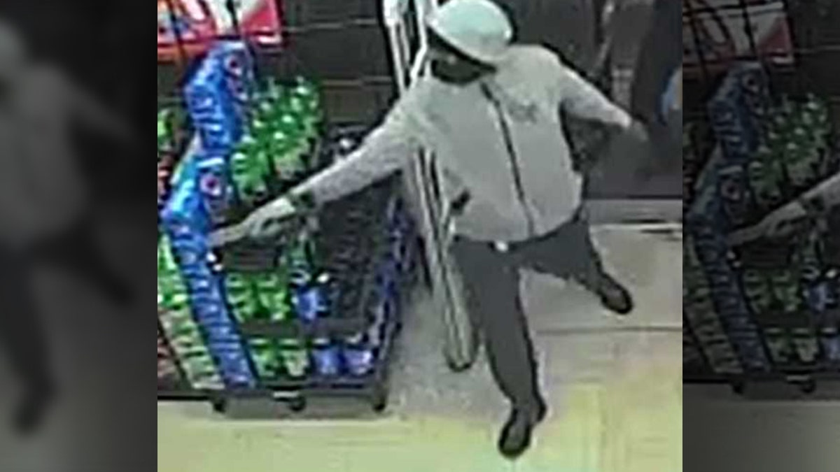 The suspects bolted after a clerk pulled out his gun, police said.
