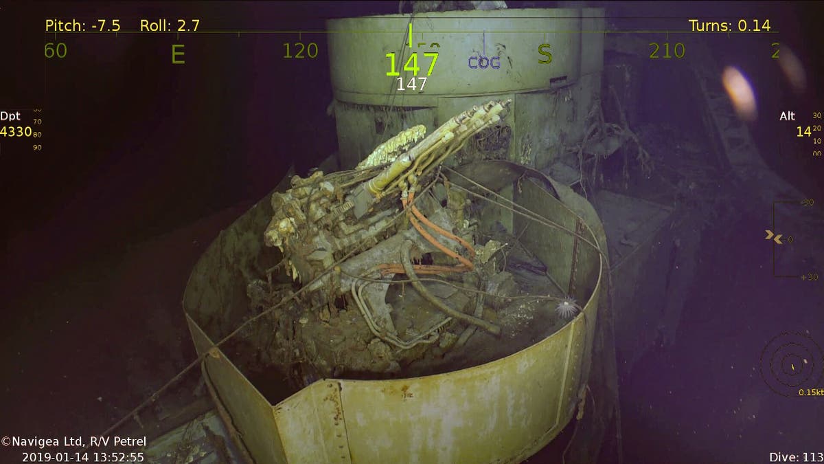 1.1 -inch aircraft guns on USS Wasp (Paul G. Allen’s Vulcan Inc./Navigea Ltd, R/V Petrel)