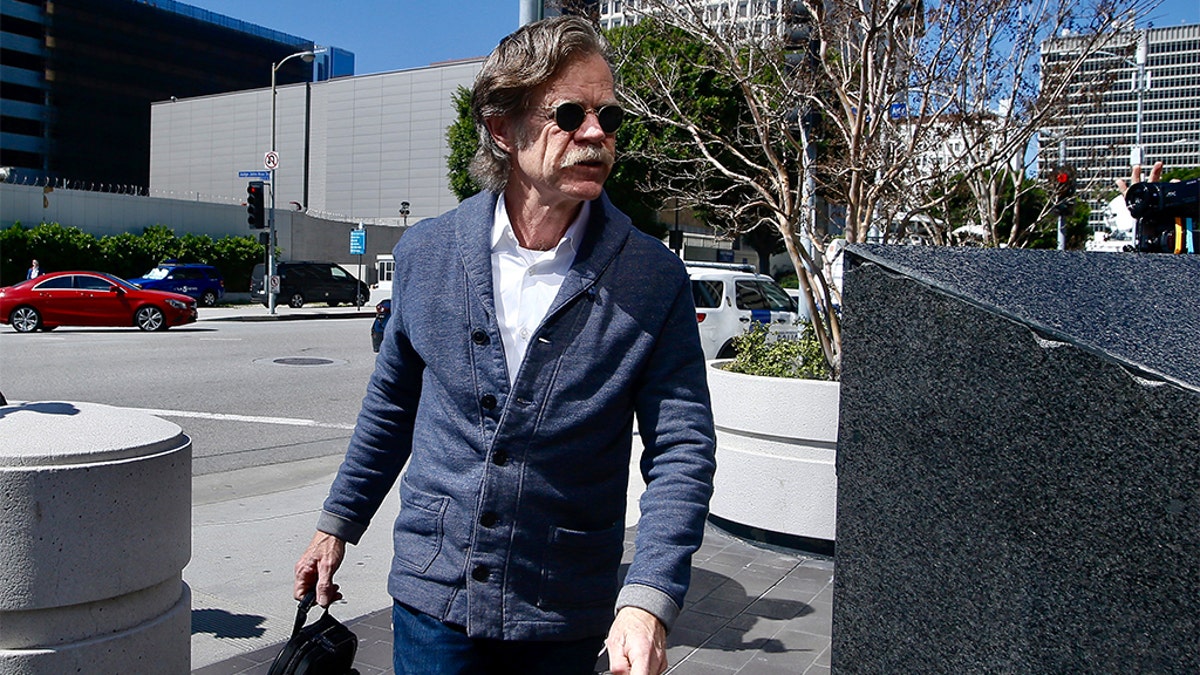 William H. Macy arrives at the federal courthouse in Los Angeles, on Tuesday, March 12, 2019. 