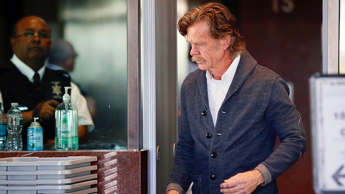 William H. Macy arrives at the federal courthouse in Los Angeles, on Tuesday, March 12, 2019.