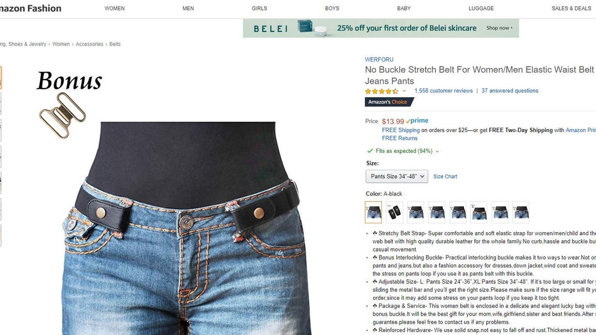 buckleless belt womens