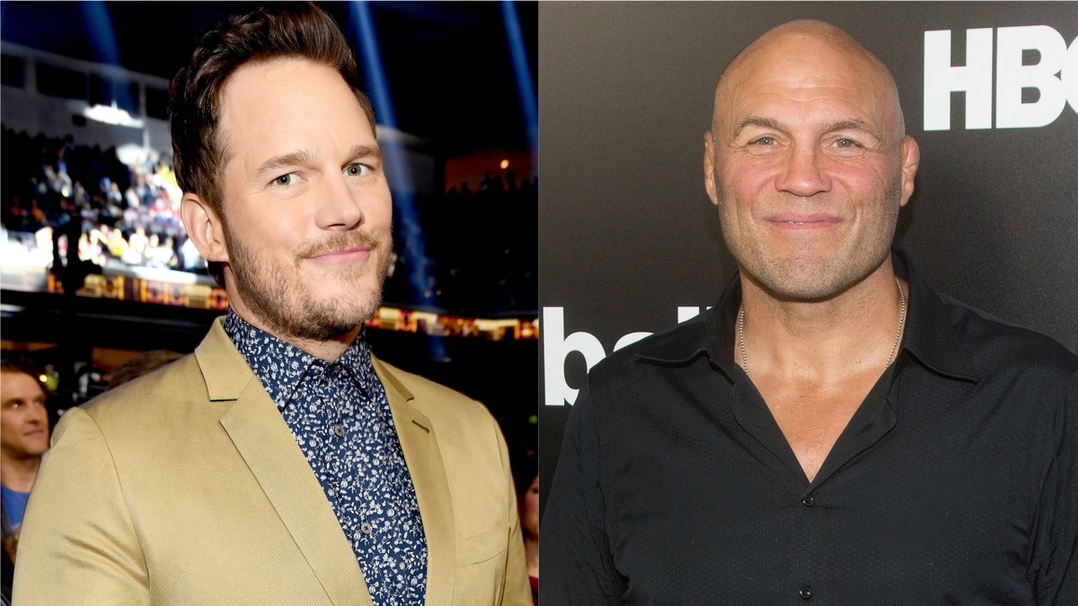 Chris Pratt and Randy Couture