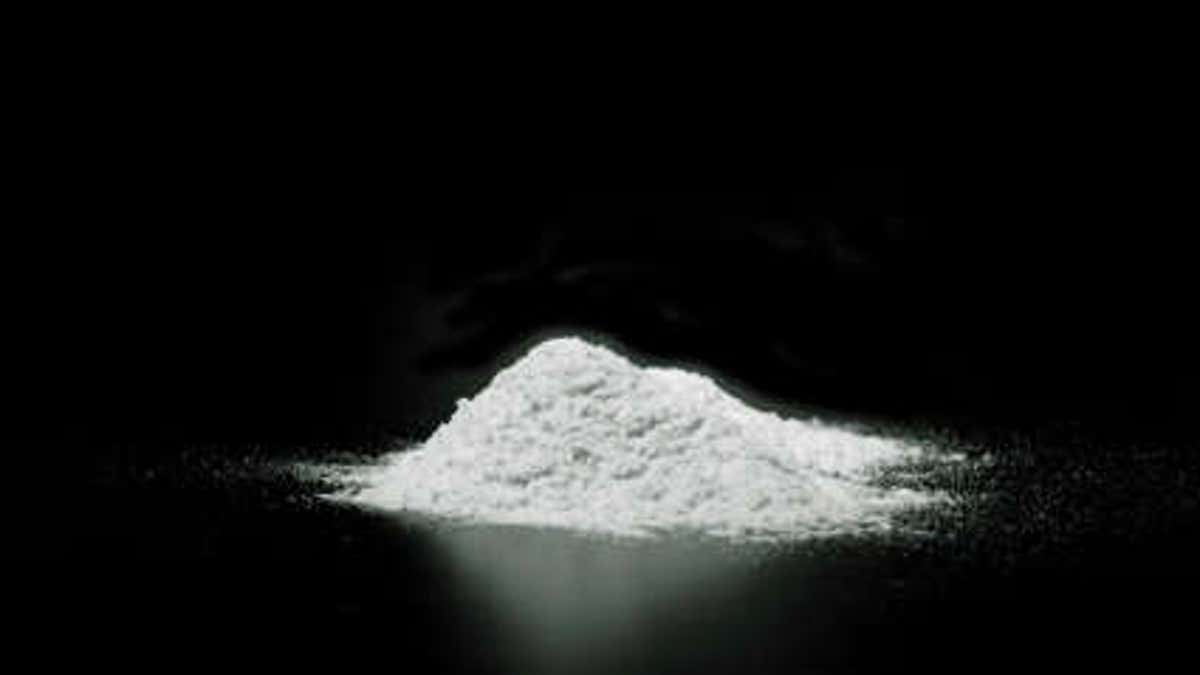 A small pile of cocaine