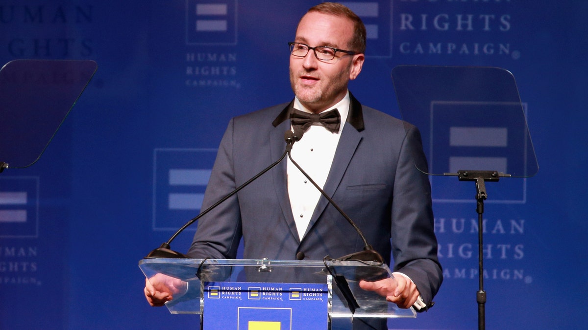 HRC President Chad Griffin speaks onstage at The Human Rights Campaign 2018 Los Angeles Gala Dinner at JW Marriott Los Angeles at L.A. LIVE on March 10, 2018, in Los Angeles. (Photo by Rich Fury/Getty Images for Human Rights Campaign)