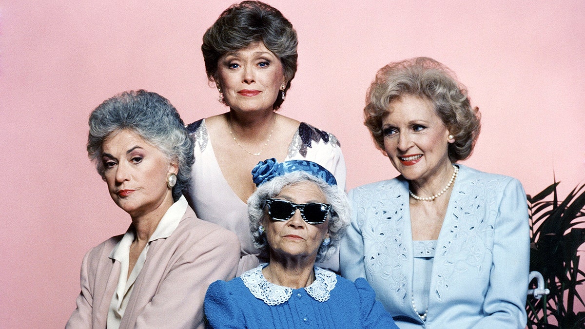 THE GOLDEN GIRLS -- Season 1 -- Pictured: (l-r) Bea Arthur as Dorothy Petrillo Zbornak, Rue McClanahan as Blanche Devereaux, Estelle Getty as Sophia Petrillo, Betty White as Rose Nylund-- Photo by: Herb Ball/NBCU Photo Bank