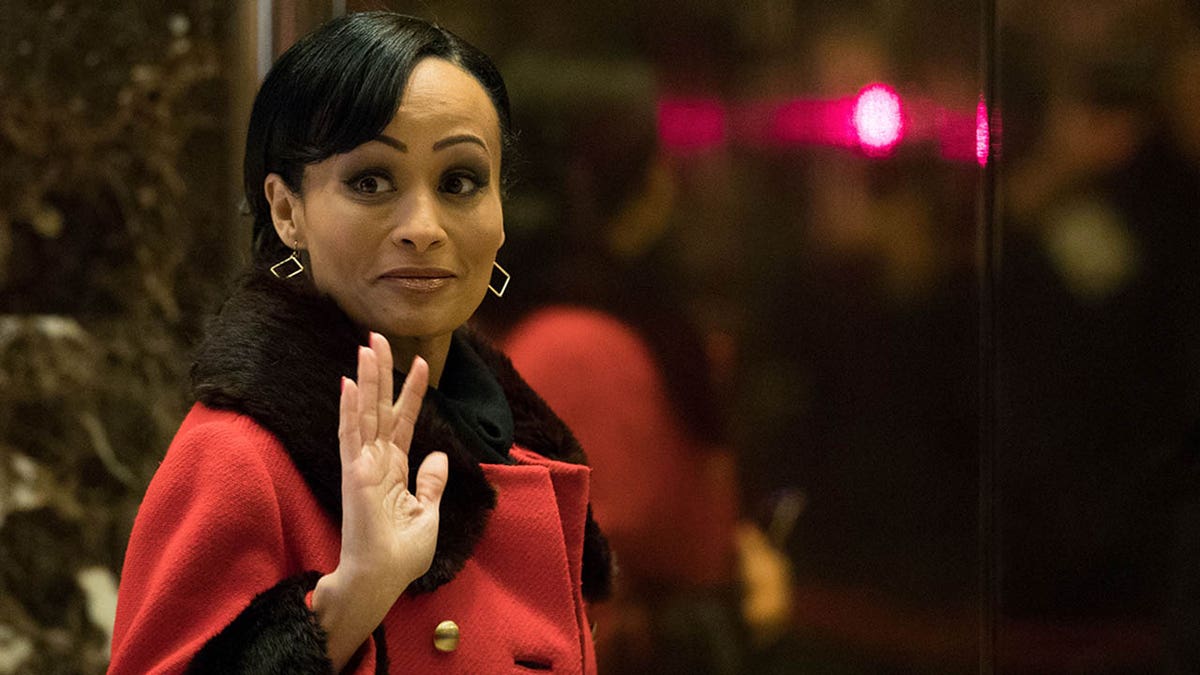 Republican political consultant Katrina Pierson arrives at Trump Tower, Dec. 14, 2016 in New York City. (Photo by Drew Angerer/Getty Images)