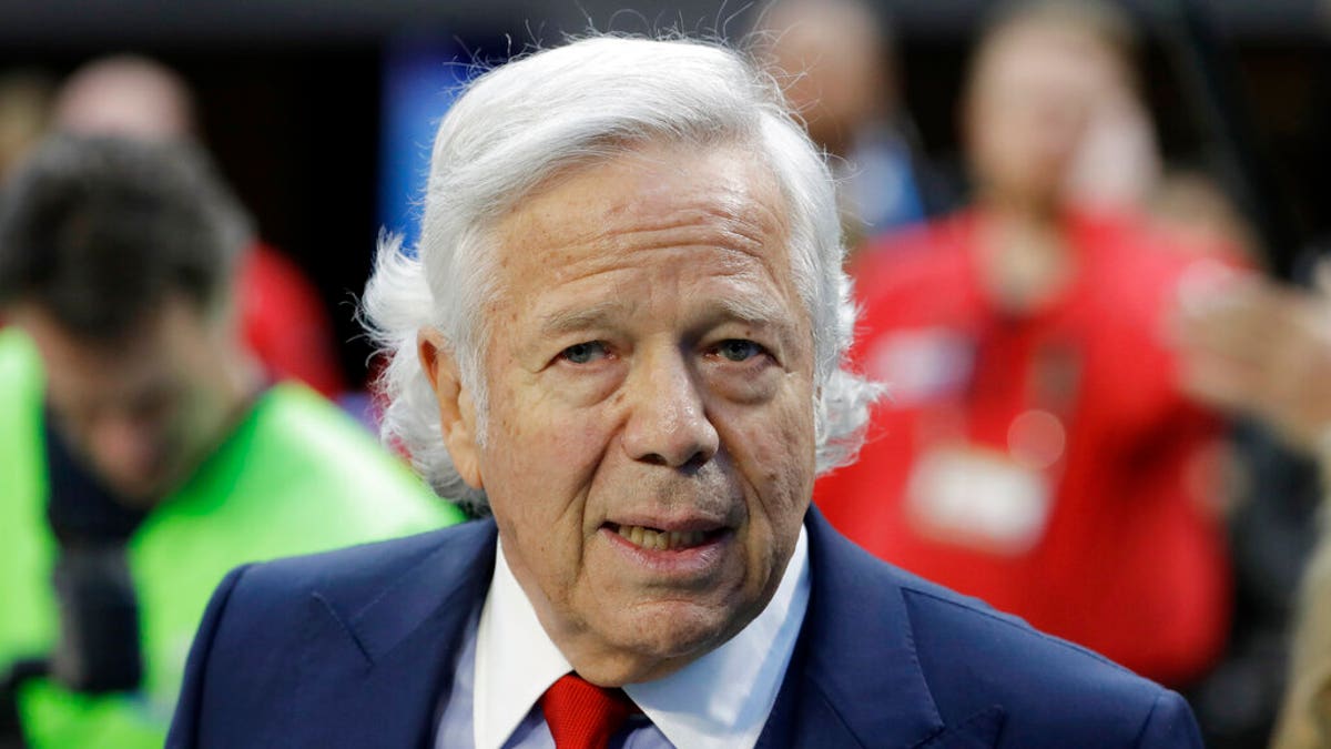 FILE: New England Patriots owner Robert Kraft, arrives at U.S. Bank Stadium before the NFL Super Bowl LII football game against the Philadelphia Eagles in Minneapolis in February 2017. (Associated Press)