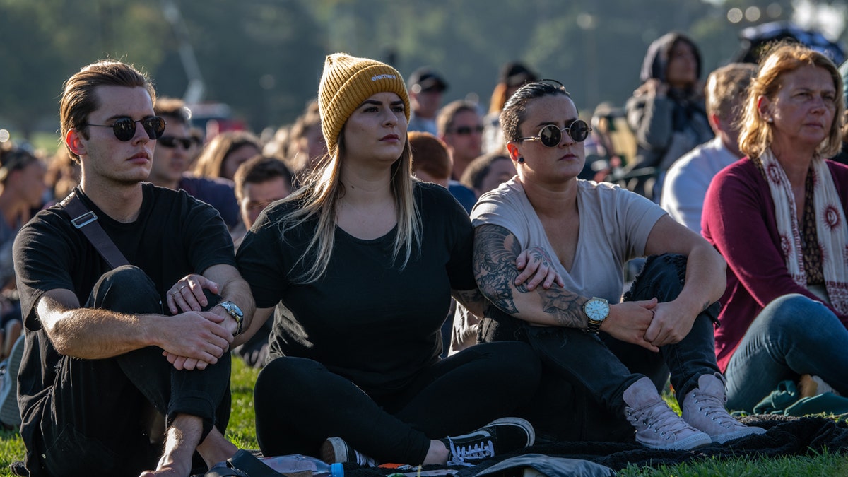 People take part in a vigil to remember the victims of the Christchurch mosque attacks, on March 24, 2019, in Christchurch, New Zealand.