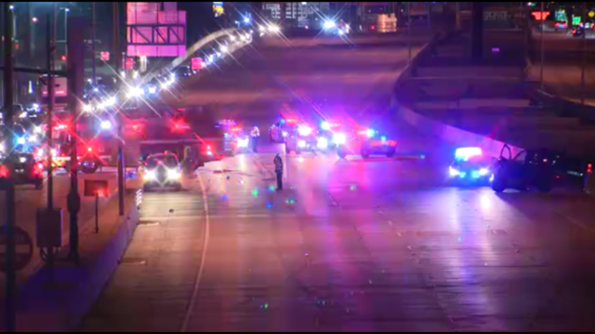 Authorities responded early Sunday to a hit-and-run along the Dallas North Tollway.