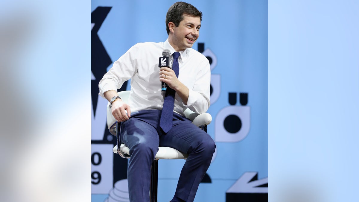 AUSTIN, TX - MARCH 09: Pete Buttigieg speaks onstage at Conversations About America's Future: Mayor Pete Buttigieg during the 2019 SXSW Conference and Festivals at Austin City Limits Live (Photo by Hutton Supancic/Getty Images for SXSW)